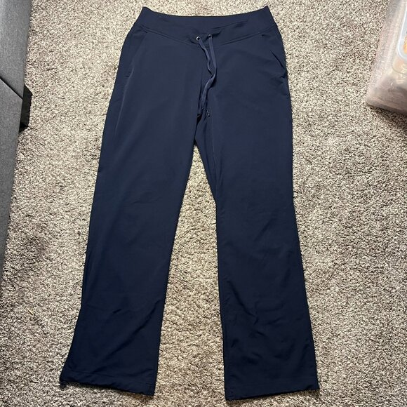 Athleta Womens Size 8 Black Wide Leg Drawstring Travel Lounge Pants - Picture 6 of 7